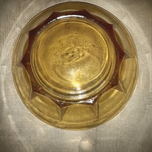 Vintage Yellow Sunflower Glass Bowl